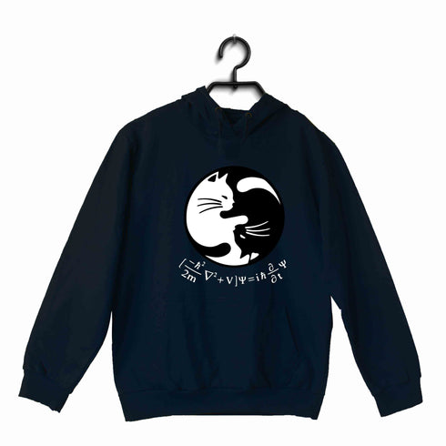 NERD GEEK Nerd SCHRODINGERS EQUATION YIN YANG UNISEX HOODIE Sweatshirts