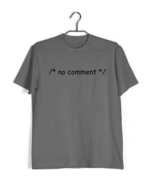 Coding COMMENT NO COMMENT Nerd Engineering Casual Graphic Printed T-Shirt for Men