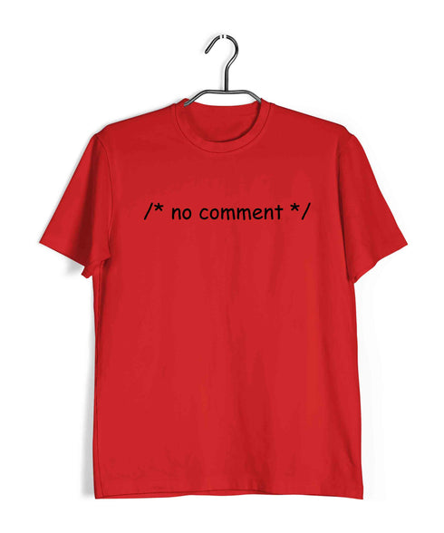 Coding COMMENT NO COMMENT Nerd Engineering Casual Graphic Printed T-Shirt for Men
