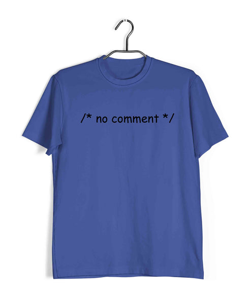 Coding COMMENT NO COMMENT Nerd Engineering Casual Graphic Printed T-Shirt for Men