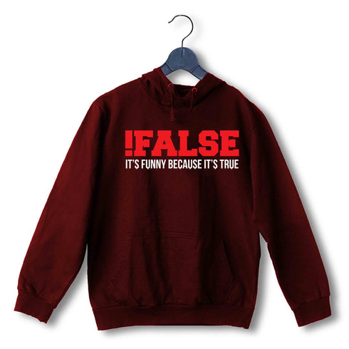 NERD GEEK Coding Nerd Engineering FALSE TRUE FUNNY UNISEX HOODIE Sweatshirts