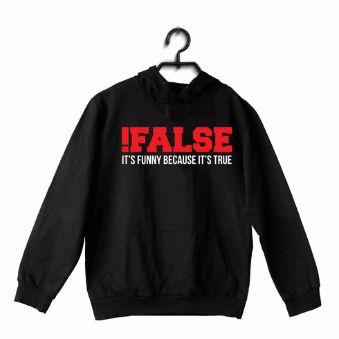 NERD GEEK Coding Nerd Engineering FALSE TRUE FUNNY UNISEX HOODIE Sweatshirts