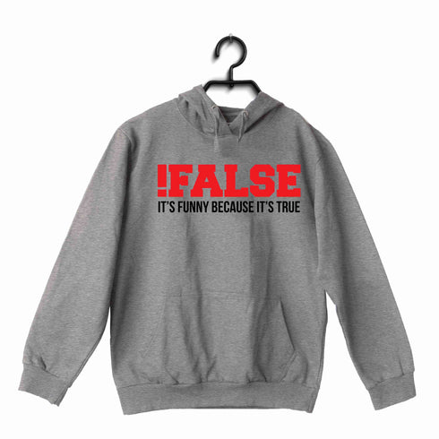 NERD GEEK Coding Nerd Engineering FALSE TRUE FUNNY UNISEX HOODIE Sweatshirts