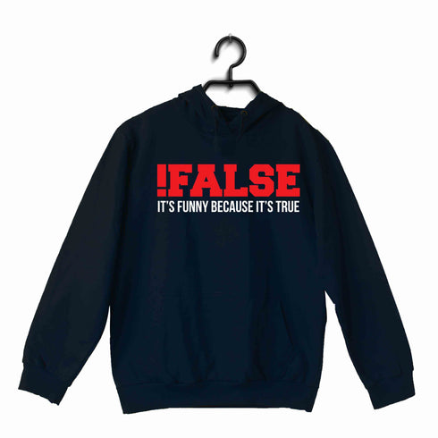 NERD GEEK Coding Nerd Engineering FALSE TRUE FUNNY UNISEX HOODIE Sweatshirts