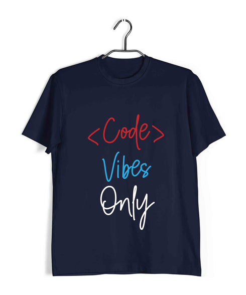 Coding CODE VIBES ONLY Nerd Engineering Casual Graphic Printed T-Shirt for Men