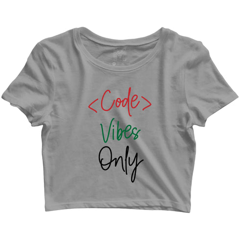 Coding Nerd Engineering CODE IS CLEAN MIND IS DIRTY Custom Printed Graphic Design Crop Top T-Shirt for Women