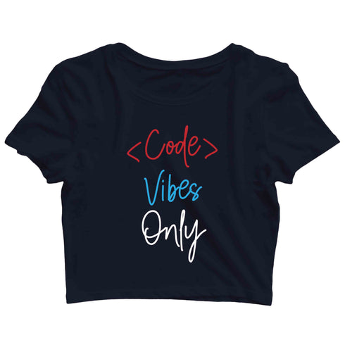 Coding Nerd Engineering CODE IS CLEAN MIND IS DIRTY Custom Printed Graphic Design Crop Top T-Shirt for Women