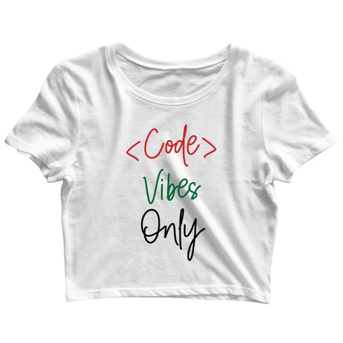 Coding Nerd Engineering CODE IS CLEAN MIND IS DIRTY Custom Printed Graphic Design Crop Top T-Shirt for Women