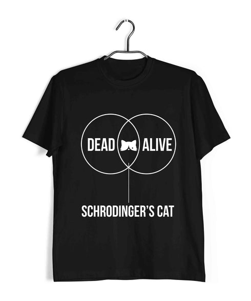 NERD GEEK Coding Nerd Engineering Physics SCHRODINGERS CAT VENN DIAGRAM Custom Printed Graphic Design T-Shirt for Men
