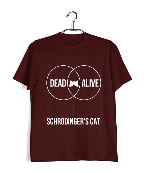 NERD GEEK Coding Nerd Engineering Physics SCHRODINGERS CAT VENN DIAGRAM Custom Printed Graphic Design T-Shirt for Men