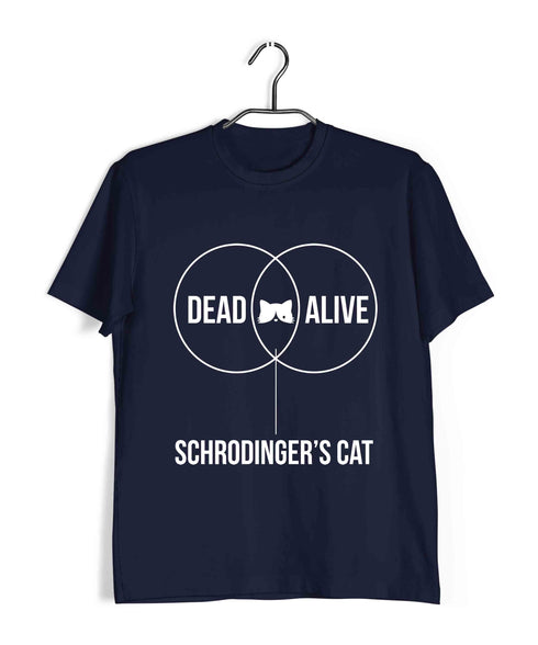 NERD GEEK Coding Nerd Engineering Physics SCHRODINGERS CAT VENN DIAGRAM Custom Printed Graphic Design T-Shirt for Men
