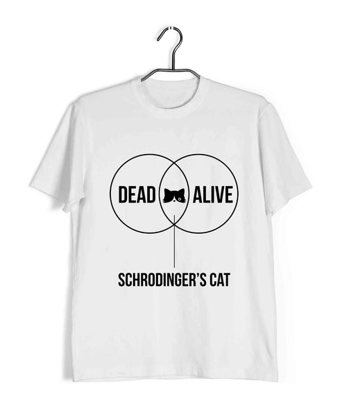 Physics Coding SCHRODINGERS CAT VENN DIAGRAM Nerd Engineering Casual Graphic Printed T-Shirt for Men