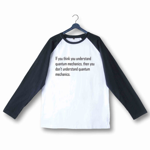 Nerd QUANTUM MECHANICS CONUNDRUM Custom Printed Graphic Design Raglan T-Shirt for Women