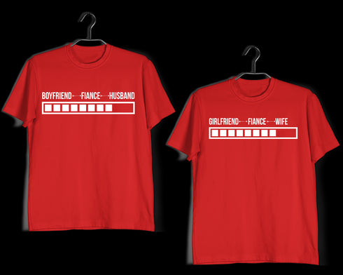 Engagement Anniversary Gifts Relationships Matching Couples GIRLFRIEND TO FIANCE TO PARTNER T-Shirts for Boyfriend Girlfriend Fiance Husband Wife Mother Father Family