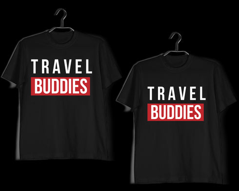 Matching Anniversary Gifts Relationships Matching Couples TRAVEL BUDDIES T-Shirts for Boyfriend Girlfriend Fiance Husband Wife Mother Father Family
