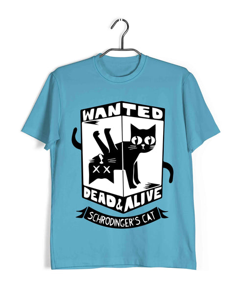 Physics WANTED CAT DEAD OR ALIVE The classics Casual Graphic Printed T-Shirt for Men