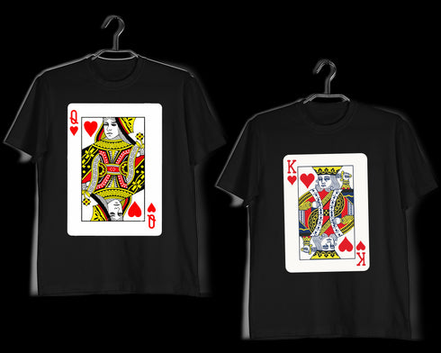 KING-QUEEN Anniversary Gifts Relationships Matching Couples KING QUEEN T-Shirts for Boyfriend Girlfriend Fiance Husband Wife Mother Father Family