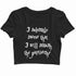 Feminista Feminism SOLEMNLY SMASH THE PATRIARCHY Custom Printed Graphic Design Crop Top T-Shirt for Women
