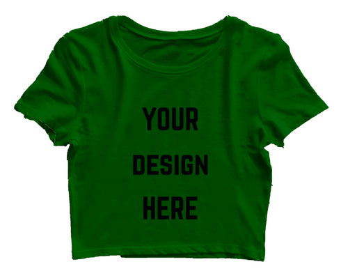 Aaramkhor Customized Design Your Own or Personalized Photo Printed Design Your Own Custom Merchandise summer-22 Womens Crop Tops