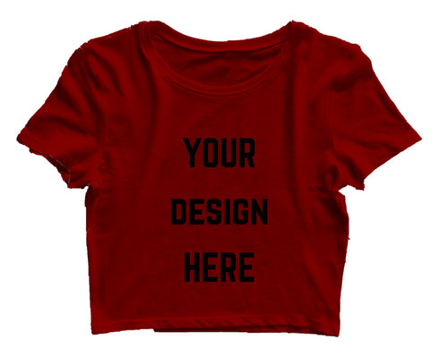 Aaramkhor Customized Design Your Own or Personalized Photo Printed Design Your Own Custom Merchandise summer-22 Womens Crop Tops