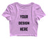Aaramkhor Customized Design Your Own or Personalized Photo Printed Design Your Own Custom Merchandise summer-22 Womens Crop Tops