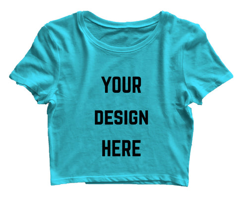 Aaramkhor Customized Design Your Own or Personalized Photo Printed Design Your Own Custom Merchandise summer-22 Womens Crop Tops