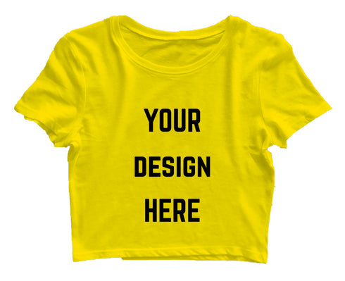 Aaramkhor Customized Design Your Own or Personalized Photo Printed Design Your Own Custom Merchandise summer-22 Womens Crop Tops