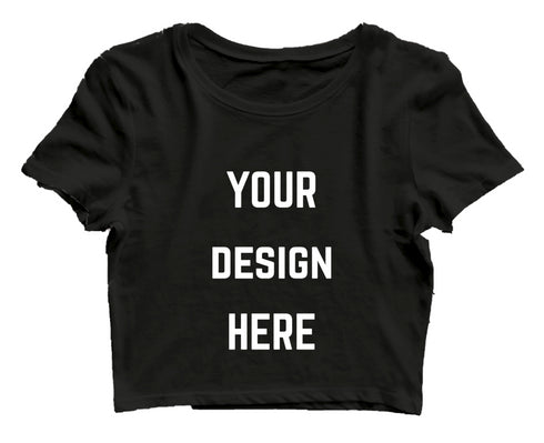 Aaramkhor Customized Design Your Own or Personalized Photo Printed Design Your Own Custom Merchandise summer-22 Womens Crop Tops