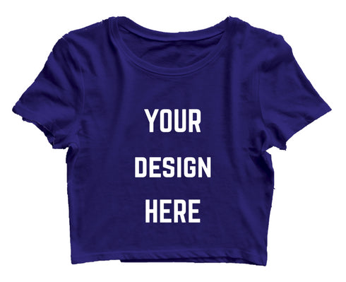 Aaramkhor Customized Design Your Own or Personalized Photo Printed Design Your Own Custom Merchandise summer-22 Womens Crop Tops