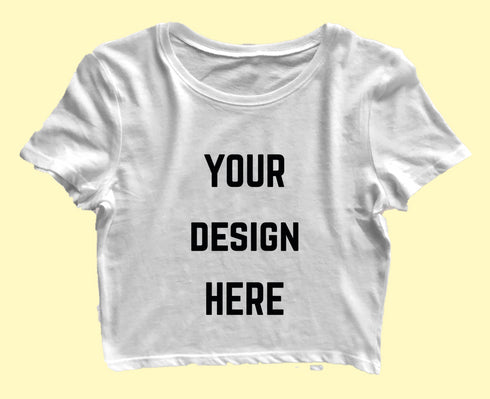 Aaramkhor Customized Design Your Own or Personalized Photo Printed Design Your Own Custom Merchandise summer-22 Womens Crop Tops