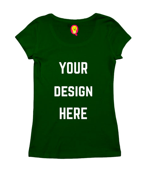 Aaramkhor Customized Design Your Own or Personalized Photo Printed Design Your Own Custom Merchandise summer-22 Womens Tshirts
