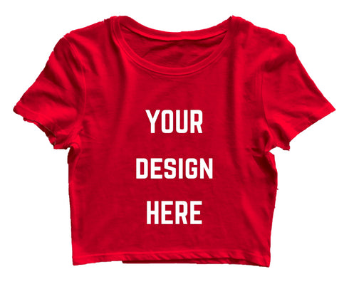 Aaramkhor Customized Design Your Own or Personalized Photo Printed Design Your Own Custom Merchandise summer-22 Womens Crop Tops