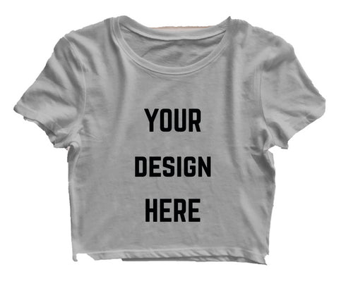 Aaramkhor Customized Design Your Own or Personalized Photo Printed Design Your Own Custom Merchandise summer-22 Womens Crop Tops