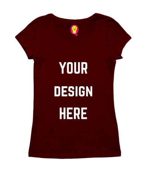 Aaramkhor Customized Design Your Own or Personalized Photo Printed Design Your Own Custom Merchandise summer-22 Womens Tshirts